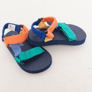Baby GAP Sandals Baby Boy Size 6-12 Mon – Orange Blue Yellow - Velcro straps